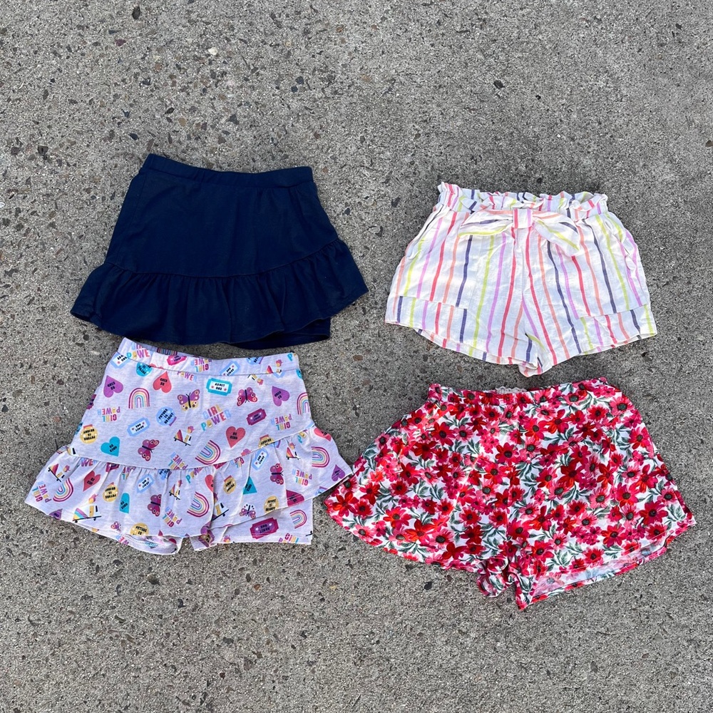 Shorts + Skirt Bundle Jessica Simpson 365 Kids Garanimals 6 6x 7 Striped Shorts